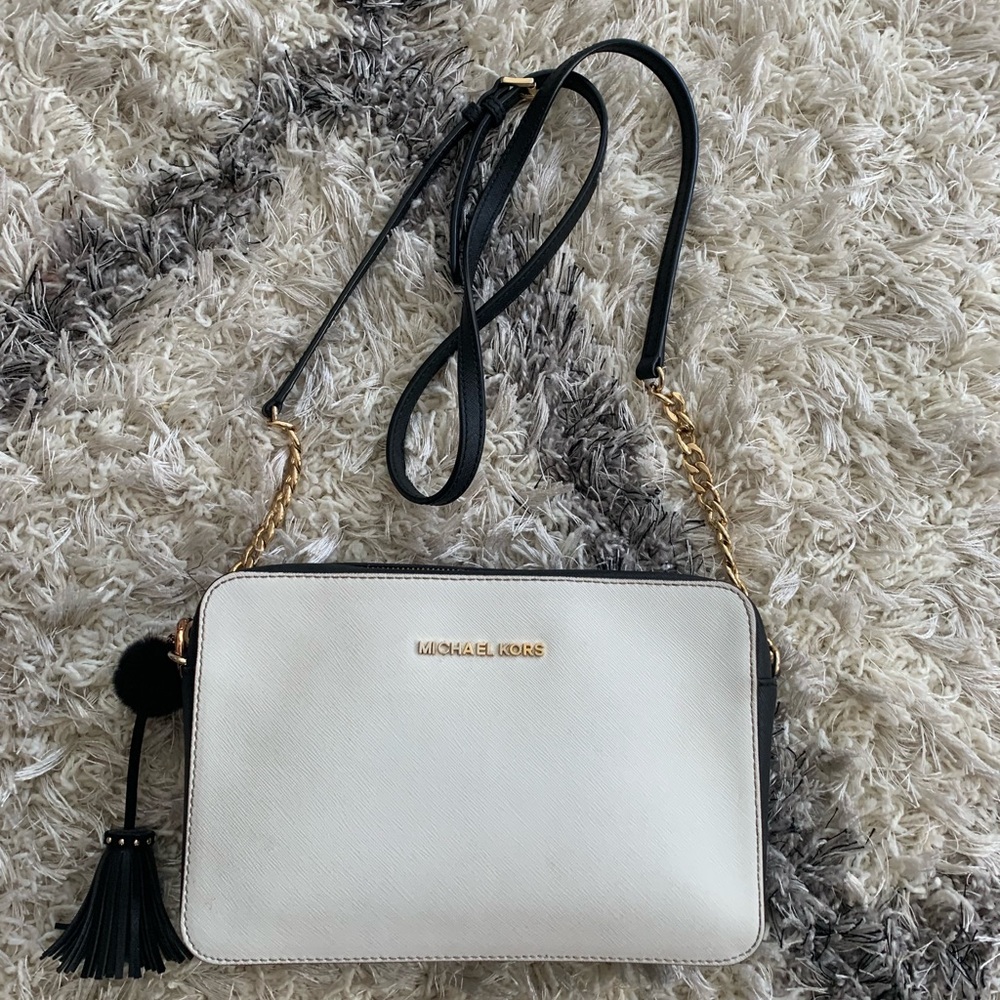 Michael Kors crossbody bag, black and white